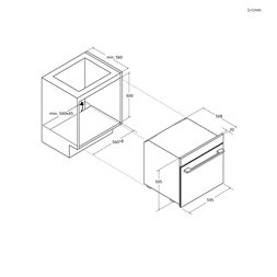 Candy CA6 NP3AT3EHTB fekete, beépíthető, sütőtér: 78 liter, légkeverés, grill sütő