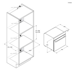 Candy CA6 NP3T2HTW fehér, beépíthető, sütőtér: 78 liter, légkeverés, grill sütő
