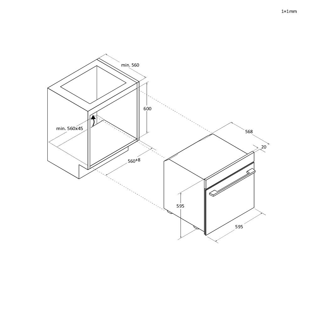 Candy CA6 NP3T2HTW fehér, beépíthető, sütőtér: 78 liter, légkeverés, grill sütő