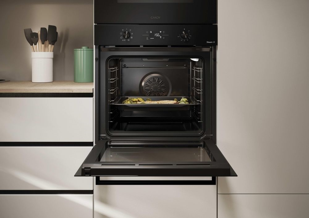 Candy CA6 NP3T3EHTB fekete, beépíthető, sütőtér: 78 liter, grill, légkeverés sütő