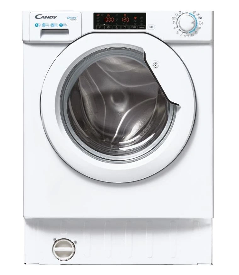 Candy CBW 48TWME-S fehér, elöltöltős, max.1400ford., 8 kg, beépíthető mosógép (Újszerű)