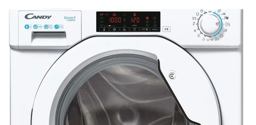 Candy CBW 48TWME-S fehér, elöltöltős, max.1400ford., 8 kg, beépíthető mosógép (Újszerű)