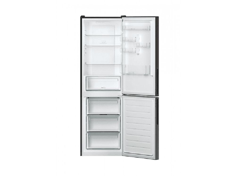 Candy CCE3T618EB fekete, alulfagyasztós, Hűtő:222L, Fagyasztó:119L, No frost hűtőszekrény