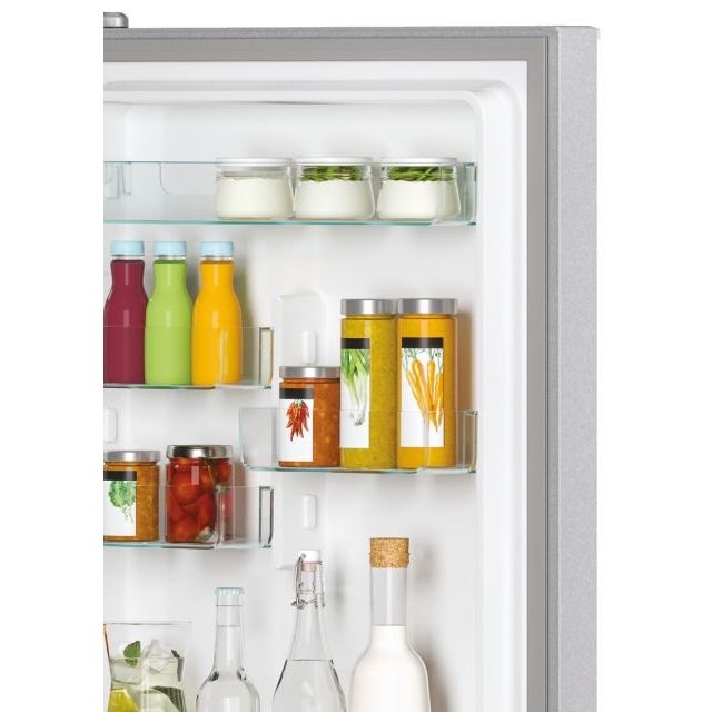 Candy CCE3T618FS ezüst, alulfagyasztós, Hűtő:223L, Fagyasztó:119L, No frost hűtőszekrény