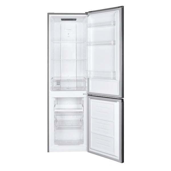 Candy CCH1T518EX inox, alulfagyasztós, Hűtő:182L, Fagyasztó:71L, No frost hűtőszekrény (Újszerű)