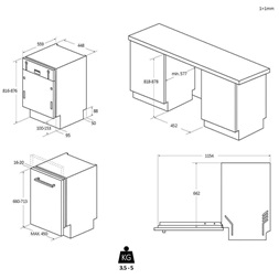 Candy CDIH 2D949 fehér, programok száma:7, beépíthető, 9 terítékes mosogatógép