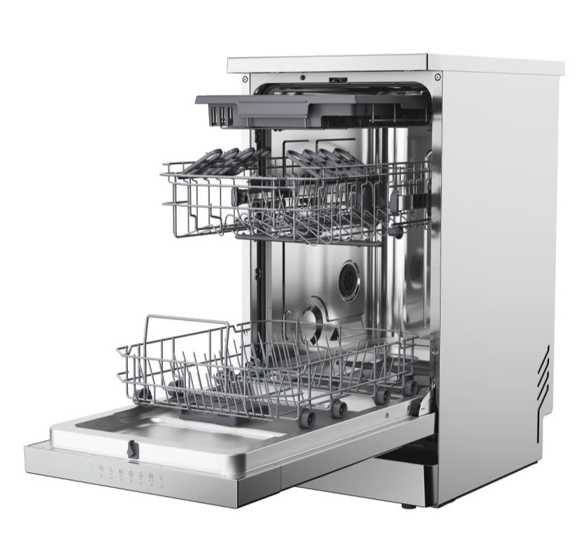 Candy CF1C7SB1FX inox, programok száma: 8, keskeny szabadonálló, 11 terítékes mosogatógép 