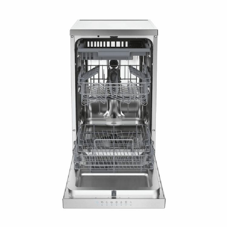 Candy CF1C7SB1FX inox, programok száma: 8, keskeny szabadonálló, 11 terítékes mosogatógép 