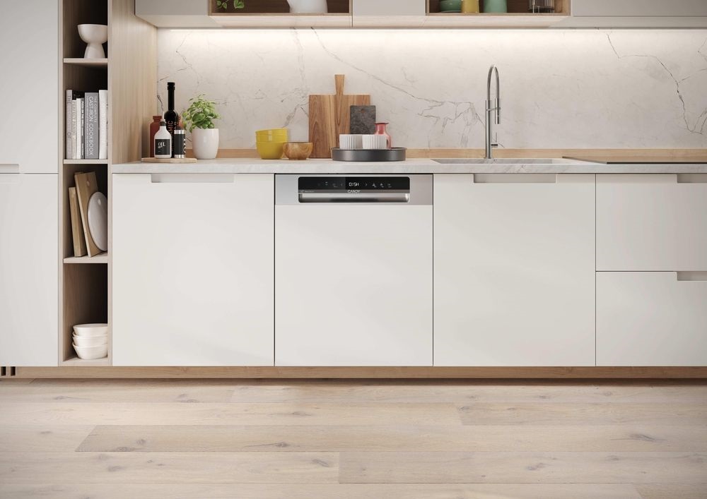 Candy CH 3E7F0S ezüst, programok száma:7, beépíthető, 13 terítékes mosogatógép