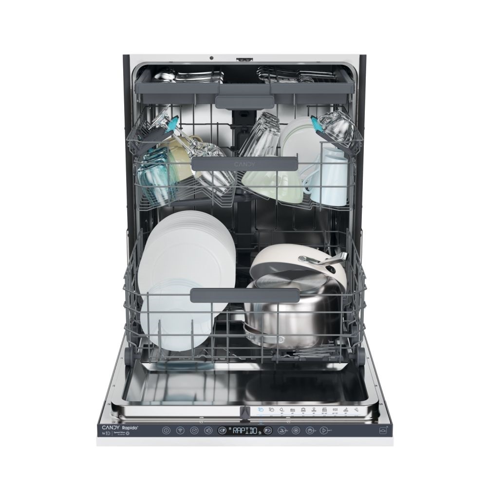 Candy CI 6B4S1PSA1 fehér, programok száma:10, beépíthető, 16 terítékes mosogatógép