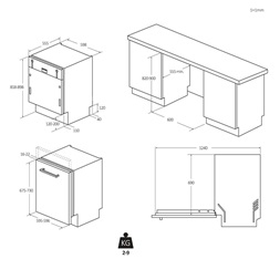 Candy CI 6B4S1PSA1 fehér, programok száma:10, beépíthető, 16 terítékes mosogatógép