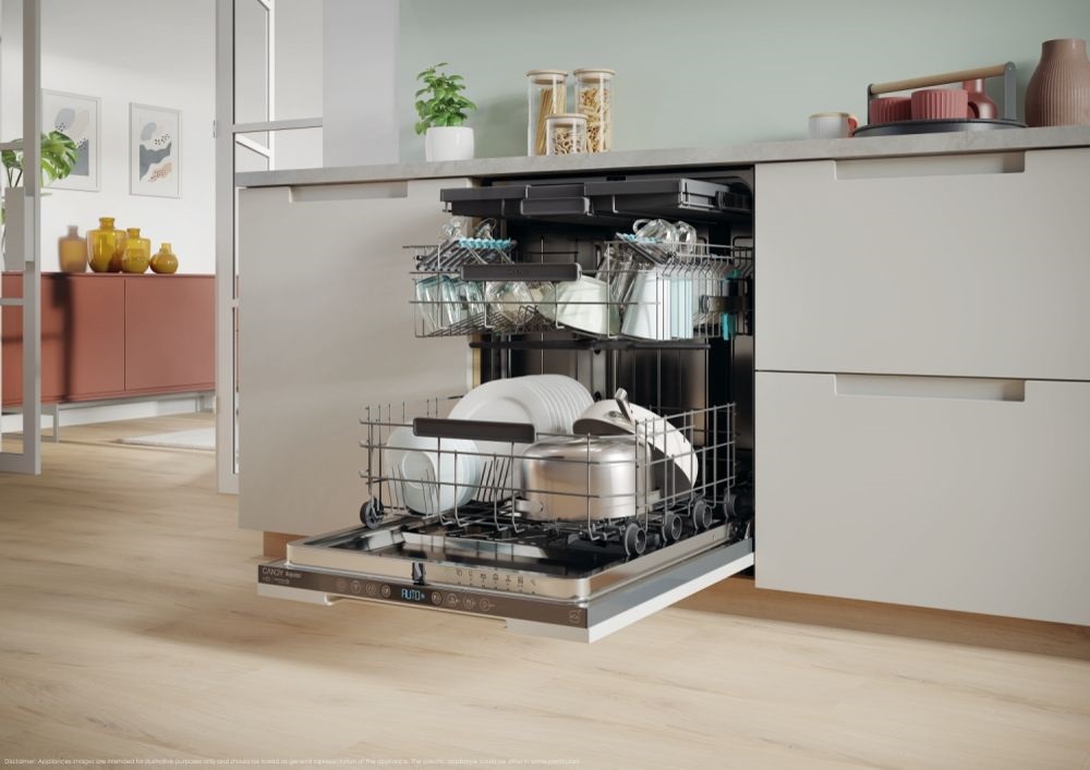 Candy CI 6C4F1PA fehér, programok száma:8, beépíthető, 16 terítékes mosogatógép