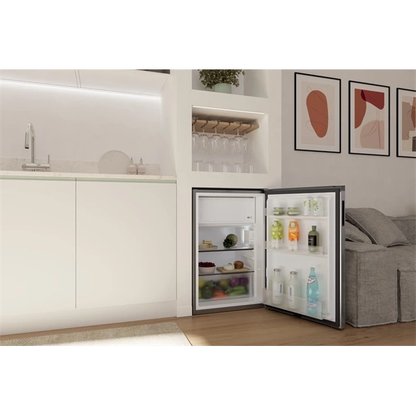 Candy CNOQ2S58EX inox, egyajtós, Hűtő:100+14L, hűtőszekrény