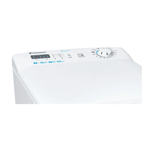 Candy CST27LET fehér, felültöltős, max.1200ford., 7 kg, mosógép (Használt - A)