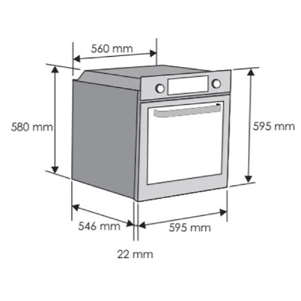 Candy FCP825XL E0/E fekete-inox beépíthető sütő
