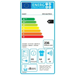 Candy RPE H8A2TRE-S fehér, 8 kg, hőszivattyús, szárítógép (Használt - B)