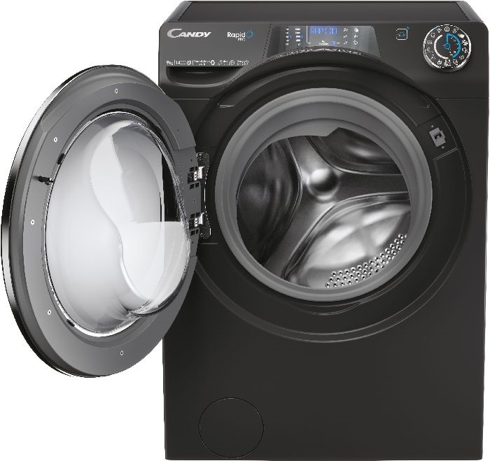 Candy RP 496BWMBCB/1-S fekete, elöltöltős, max.1351ford., 9 kg, mosógép