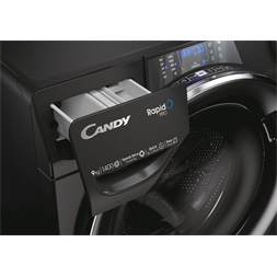 Candy RP 496BWMBCB/1-S 9 kg fekete elöltöltős mosógép