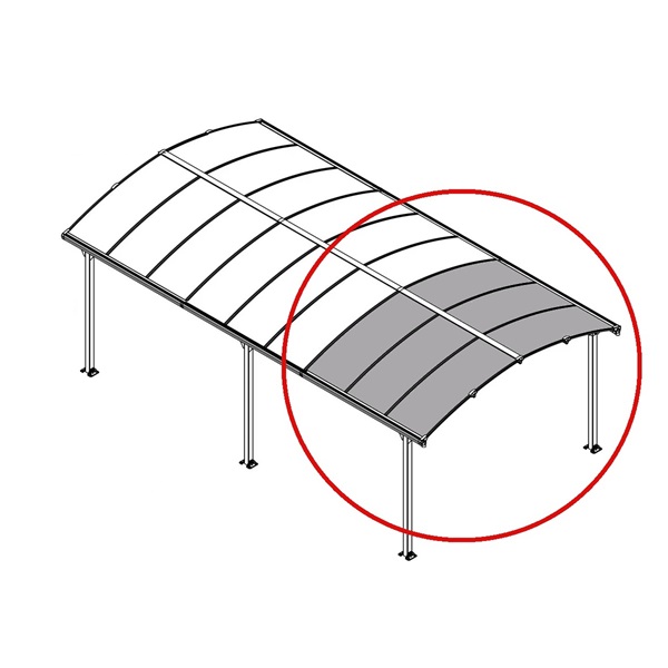 Canopia Arcadia kocsibeállókhoz (210 cm) bővítő elem