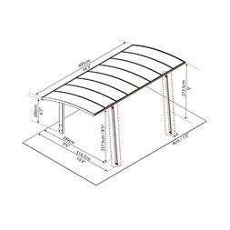 Canopia Arizona extra kit – 2 db extra alátámasztó láb Arizona 5000 kocsibeállóhoz