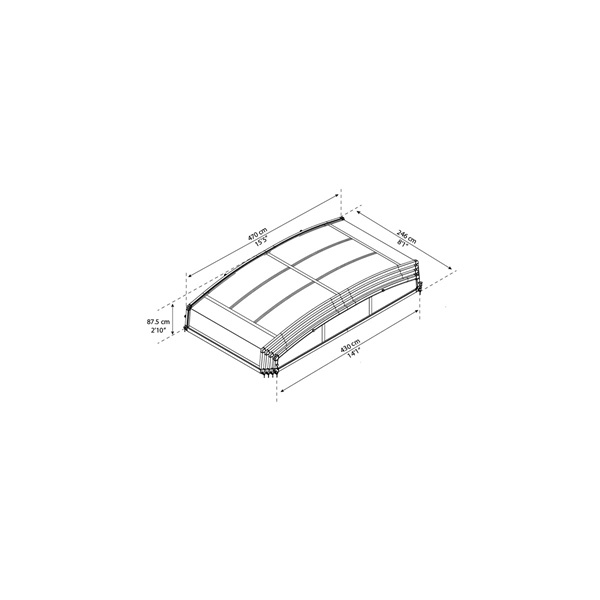Canopia Majorca – medence fedő 8 x 4 m