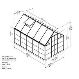 Canopia Palram hybrid 6x10 - polikarbonát üvegház