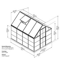 Canopia Palram hybrid 6x8 - polikarbonát üvegház