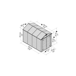 Canopia Skylight 6x10 barna - kerti tároló