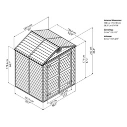 Canopia Skylight 6x5 barna - kerti tároló
