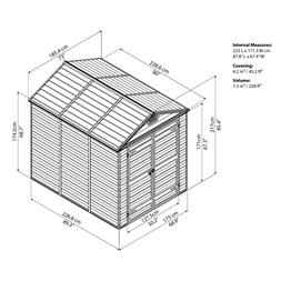 Canopia Skylight 6x8 barna - kerti tároló