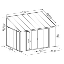 Canopia Torino 3 x 4,25 - télikert