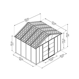 Canopia Yukon 11 x 9 antracit - bővíthető kerti tároló