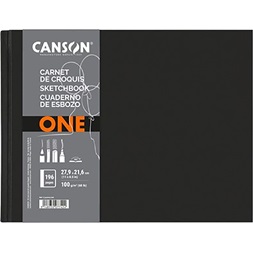 Canson One 27,9x21,6 cm, fekvő, 100 g/m2, ragasztott fehér rajzpapírfüzet