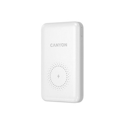 Canyon CNS-CPB1001W 10000mAh USB-C/microUSB Input, USB-A/USB-C Output, 12V-1,5A fehér vezeték nélküli powerbank