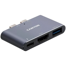 Canyon MacBook Thunderbolt 3 Multiport Docking Station 3-in-1 3-port Thunderbolt 3 Dual Port szürke dokkoló