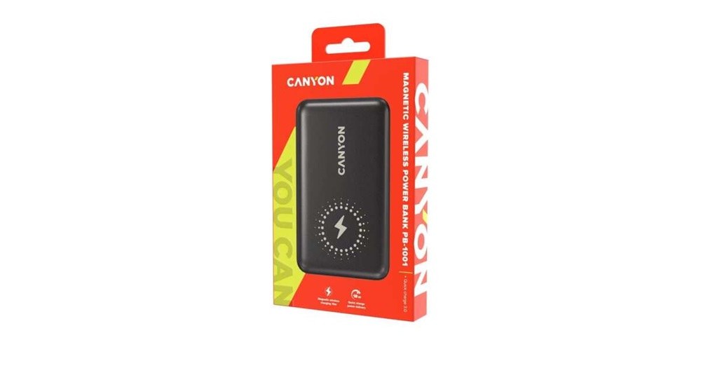 Canyon PB-1001 10000mAh LiPo powerbank fekete (iPhone 12/13)
