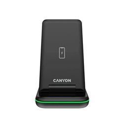 Canyon WS-304 3-in-1 15W univerzális vezeték nélküli töltő adapter fekete (Qi)