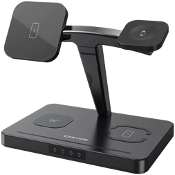Canyon WS-404 4-in-1 15W univerzális vezeték nélküli töltő adapter fekete (Qi)