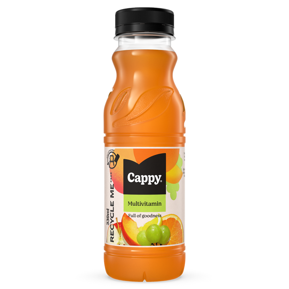 Cappy multivitamin 0,33l DRS egyutas visszaváltási díjas PET palackos gyümölcslé