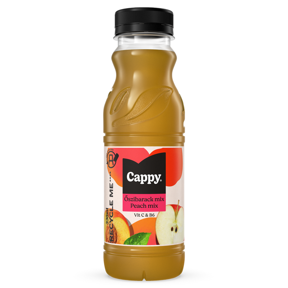 Cappy őszibarack 0,33l PET palackos DRS egyutas visszaváltási díjas gyümölcslé