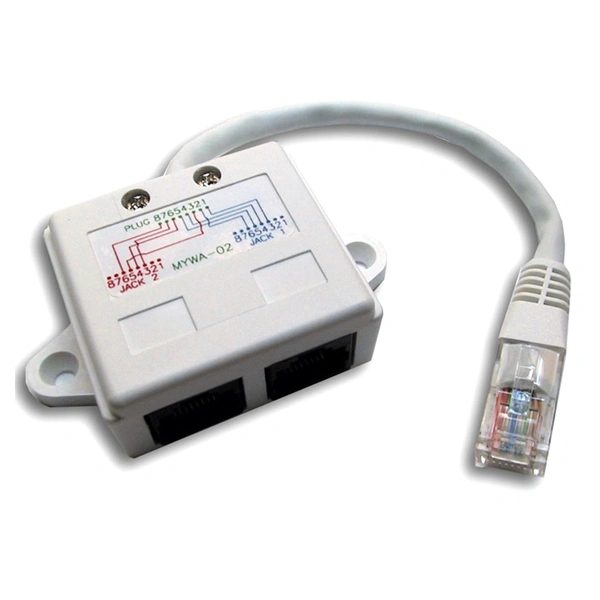 Cat.5E UTP LAN-TEL lengő Y elosztó