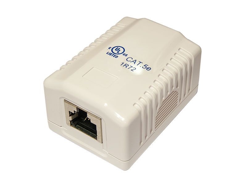 Cat.5E FTP fali aljzat, 1 portos, öntapadós