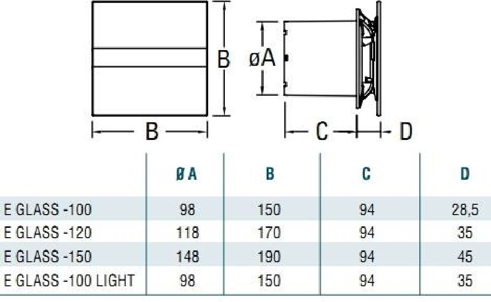 Cata E-100 G szellőző ventilátor