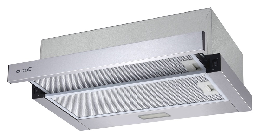 Cata TFB-5150 X inox, beépíthető, kihúzható, méret:49,5 cm, teleszkópos, zajszint:62 dB, páraelszívó