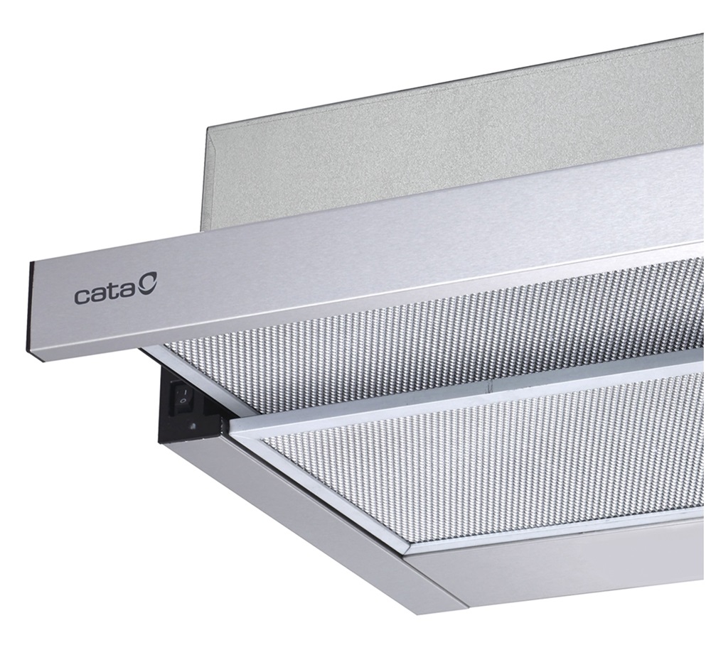 Cata TFB-5160 X inox, beépíthető, kihúzható, méret:59,5 cm, teleszkópos, zajszint:61 dB, páraelszívó