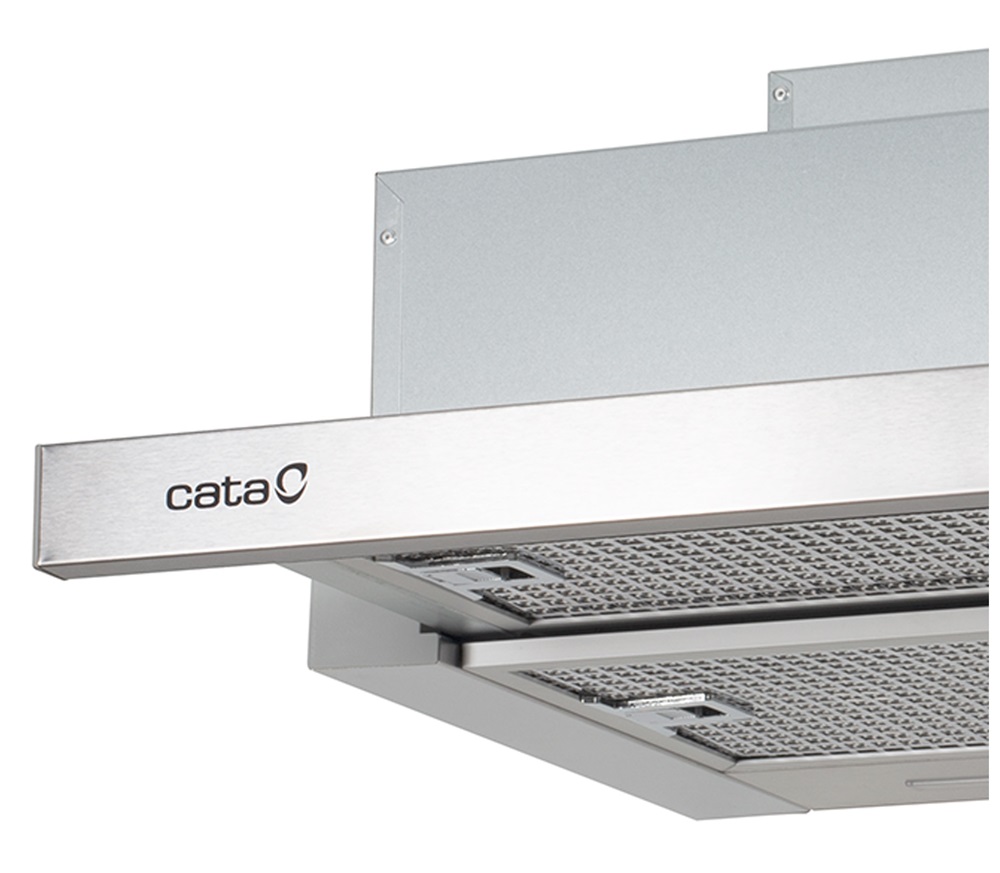 Cata TFH-6630/A X LED brushless inox, beépíthető, kihúzható, méret:60 cm, teleszkópos, zajszint:64 dB, páraelszívó