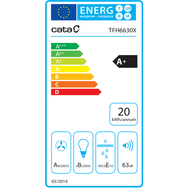 Cata TFH-6630/A X  LED brushless inox páraelszívó