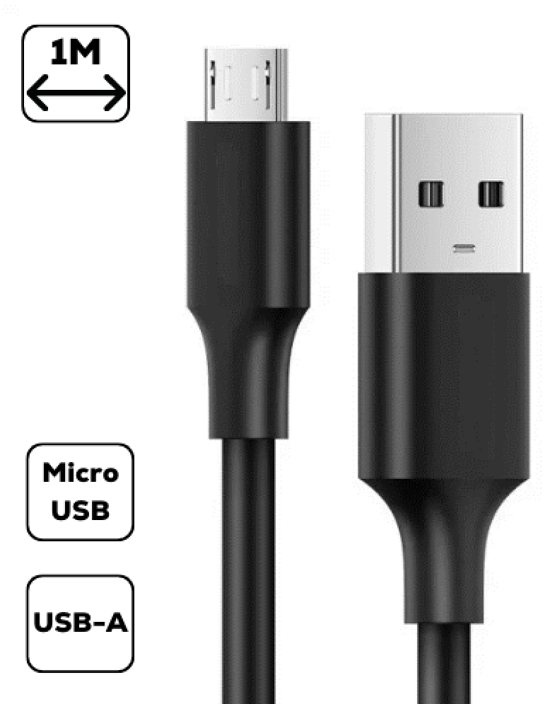 Cellect MDCU-MIC-USB USB-micro usb 80 cm fekete adatkábel