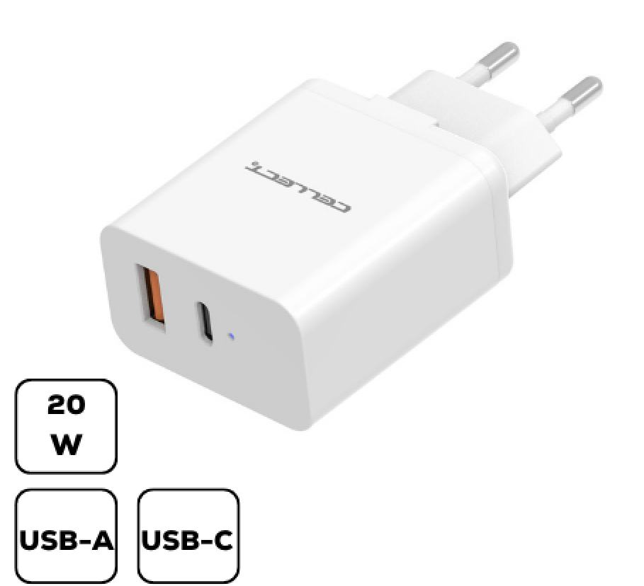 Cellect MTCB-PD20W-W 20W fehér hálózati gyorstöltő adapter