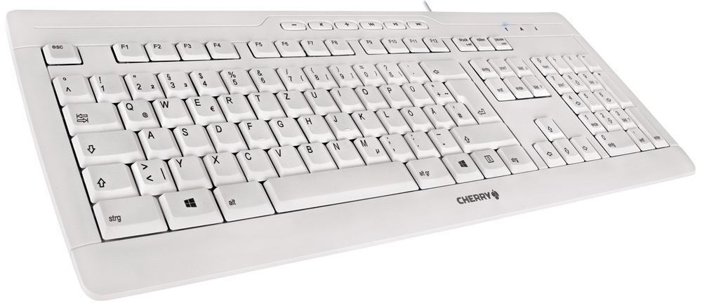 Cherry STREAM 3.0 slim halvány szürke HUN billentyűzet